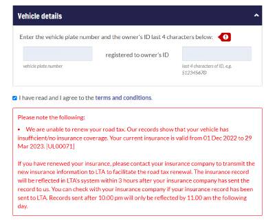 Unable Renew Road Tax | eazy Insurance